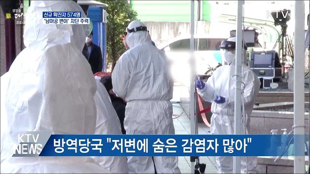 신규 574명···"남아공 변이 차단에 주력"