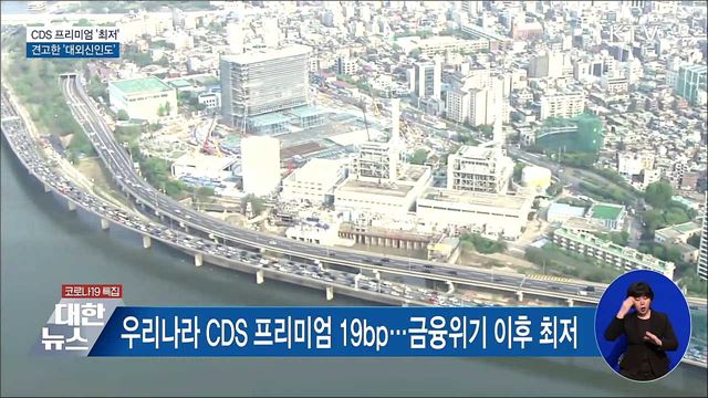 CDS프리미엄 금융위기 이후 최저···대외신인도 견고