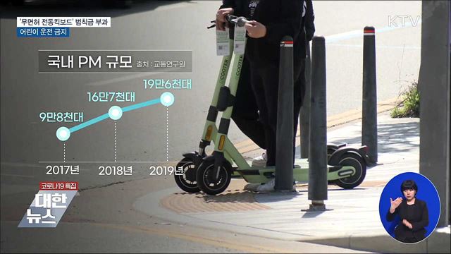 '무면허 전동킥보드' 범칙금 부과···어린이 운전 금지