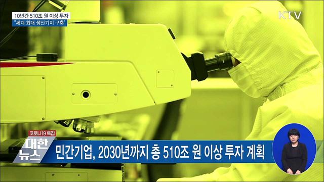10년간 510조 원 이상 투자···"세계 최대 생산기지"