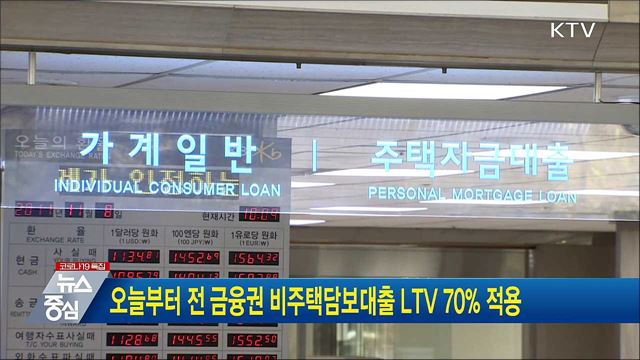 오늘부터 전 금융권 비주택담보대출 LTV 70% 적용