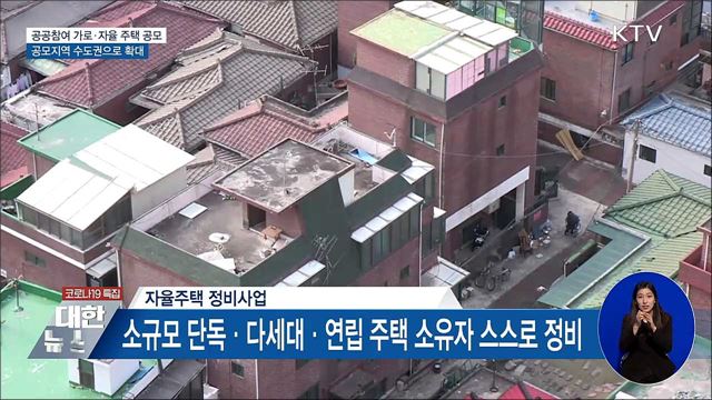 '공공참여 가로주택·자율주택' 정비사업 공모