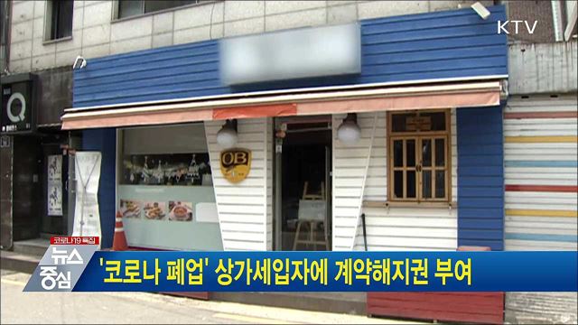 '코로나 폐업' 상가세입자에 계약해지권 부여