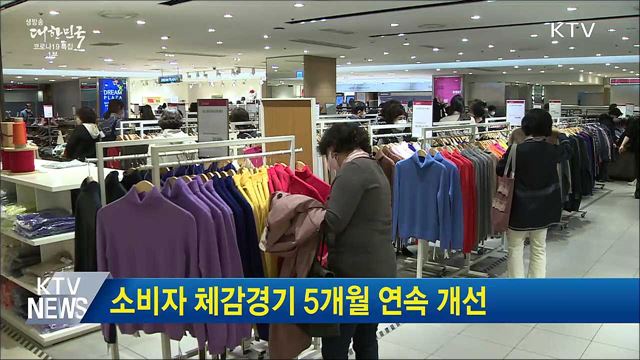 소비자 체감경기 5개월 연속 개선