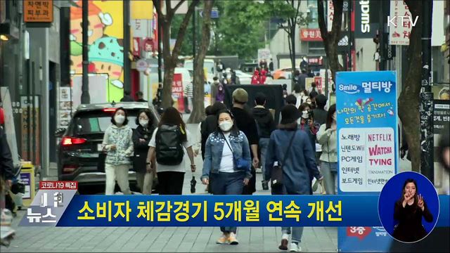 소비자 체감경기 5개월 연속 개선