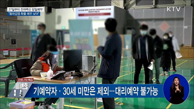 27일부터 '잔여백신' 당일예약 가능