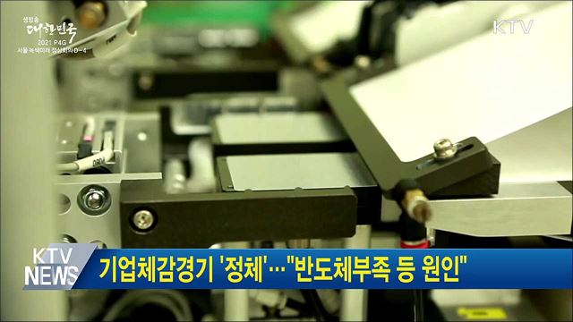 기업체감경기 '정체'···"반도체부족 등 원인"