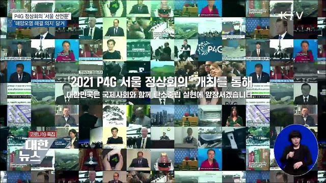 P4G 서울선언문···'해양오염 해결 의지' 담겨