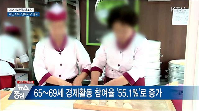 2020 노인실태조사···개인소득·단독가구 증가