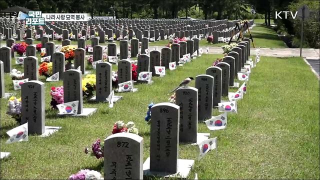 나라를 사랑하는 마음으로 '현충원 묘역 봉사'