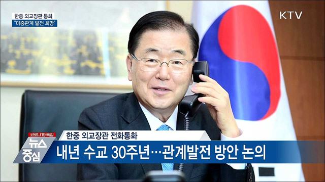 한중 외교장관 통화···"미중관계 발전 희망"