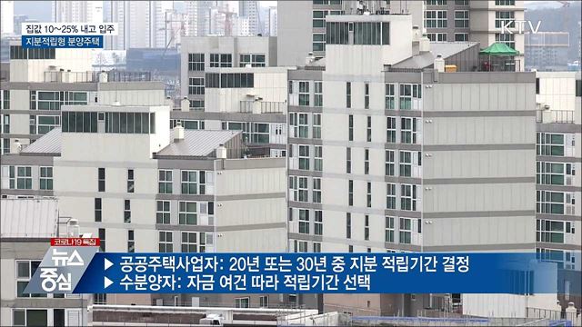 집값 10~25% 내고 입주···'지분적립형 분양주택'