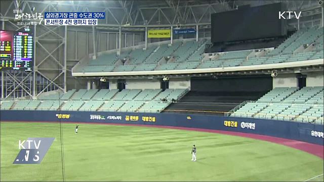 실외경기장 관중 수도권 30%···콘서트장 4천 명까지