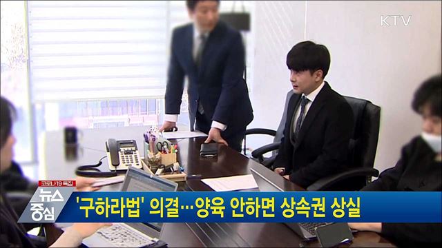 '구하라법' 의결···양육 안하면 상속권 상실