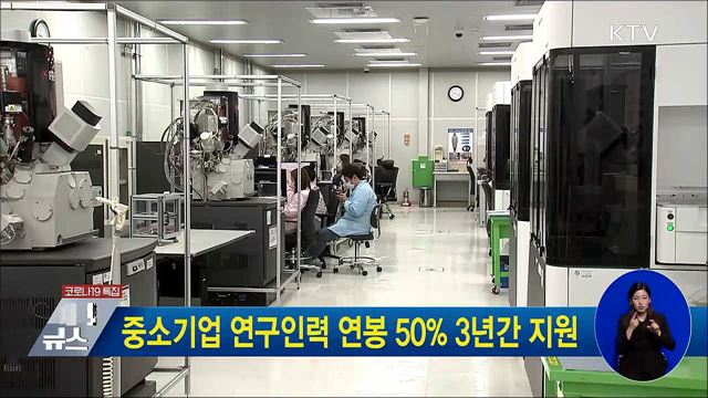 중소기업 연구인력 연봉 50% 3년간 지원