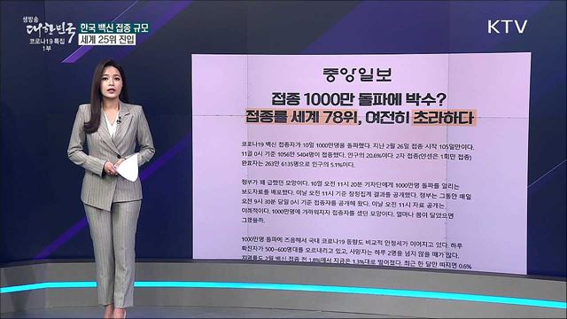 대한민국 백신 접종 성적, 여전히 초라하다? [사실은 이렇습니다]