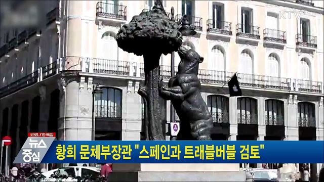 황희 문체부장관 "스페인과 트래블버블 검토"