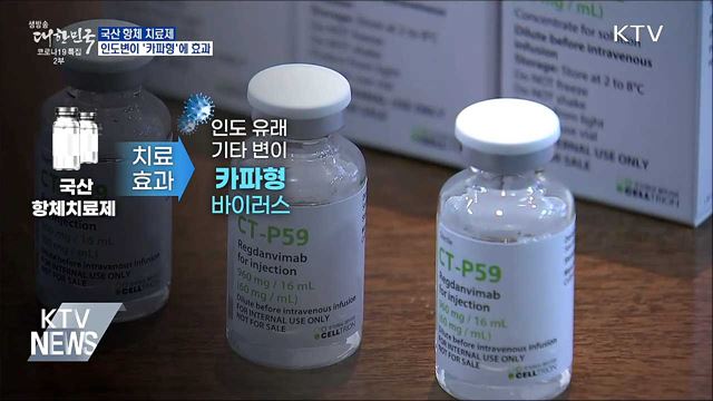 국산 치료제, 인도변이 '카파형'에 효과
