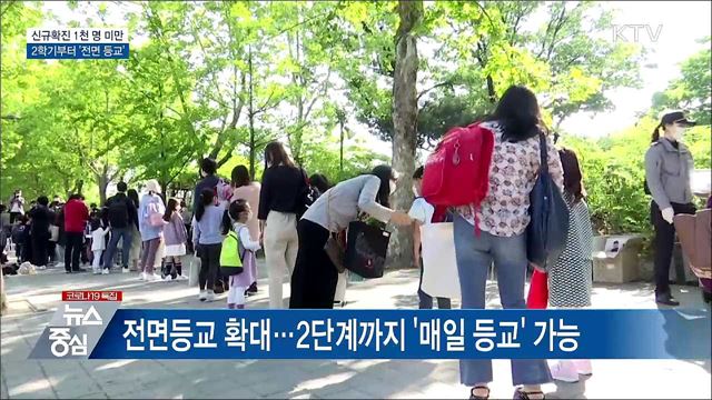 2학기부터 신규확진 1천명 미만 '전면 등교'