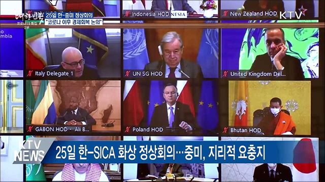 25일 한-중미 정상회의···'경제회복' 논의