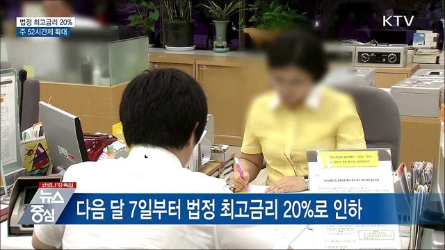 하반기 달라지는 것···법정 최고금리 20%