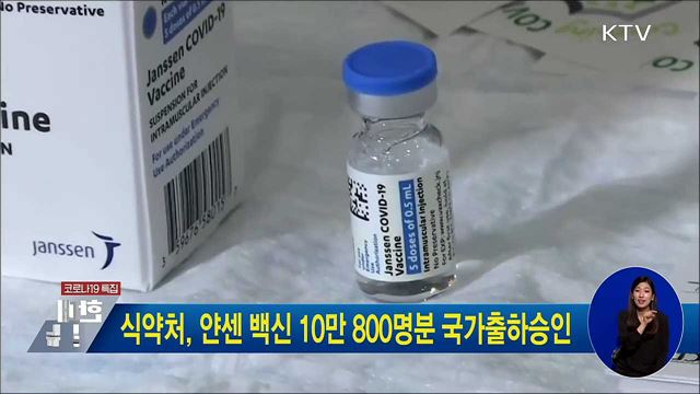 식약처, 얀센 백신 10만800명분 국가출하승인