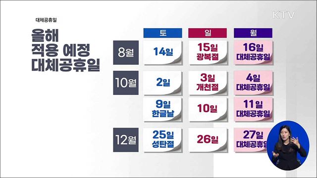 대체공휴일 [뉴스링크]