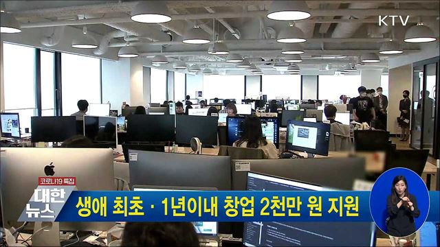 생애 최초·1년이내 창업 2천만 원 지원