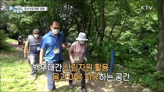 숲 자원-전통문화 연계 체험, 정서 안정 호응