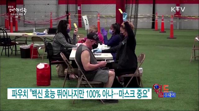 파우치 "백신 효능 뛰어나지만 100% 아냐···마스크 중요" [월드 투데이]