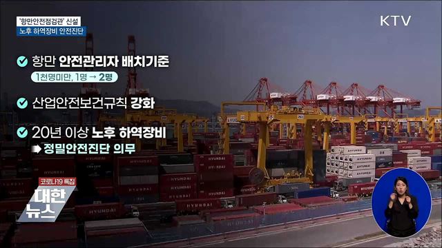 '항만안전점검관' 신설···노후 하역장비 안전진단