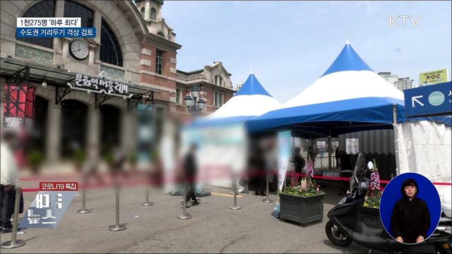 1천275명 '하루 최다'···수도권 거리두기 격상 검토