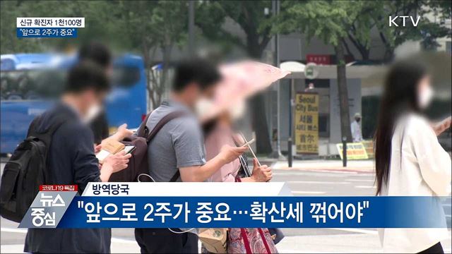 엿새째 1천명대···"앞으로 2주가 중요"