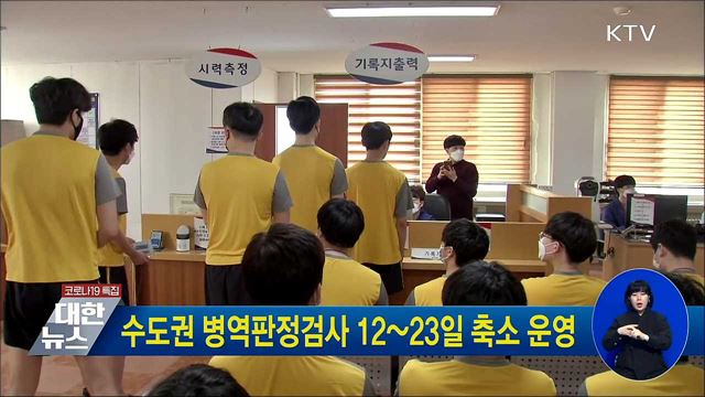 수도권 병역판정검사 12~23일 축소 운영