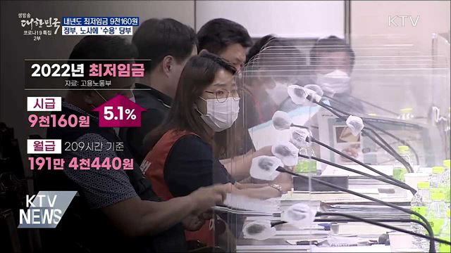내년도 최저임금 9천160원···정부 "수용 당부"