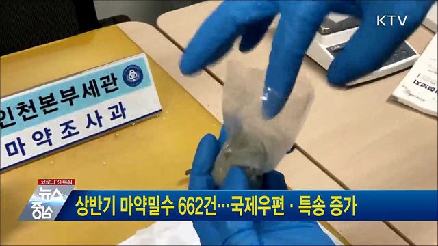 상반기 마약밀수 662건···국제우편·특송 증가