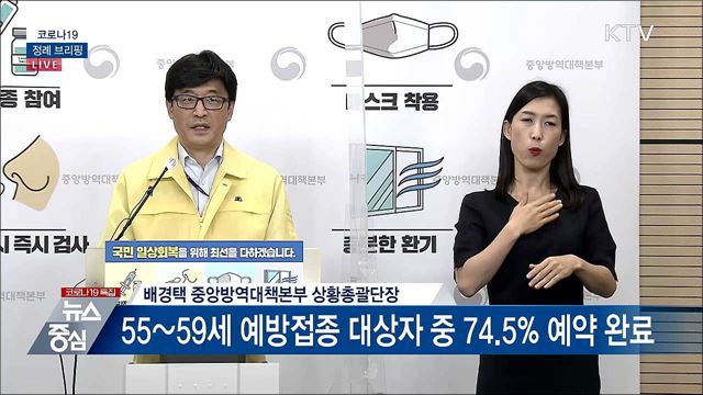 코로나19 정례 브리핑 (21. 07. 15. 14시)