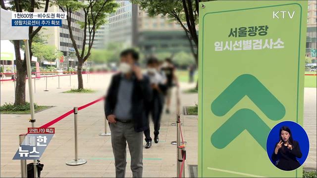 신규 1천600명···생활치료센터 추가 확보