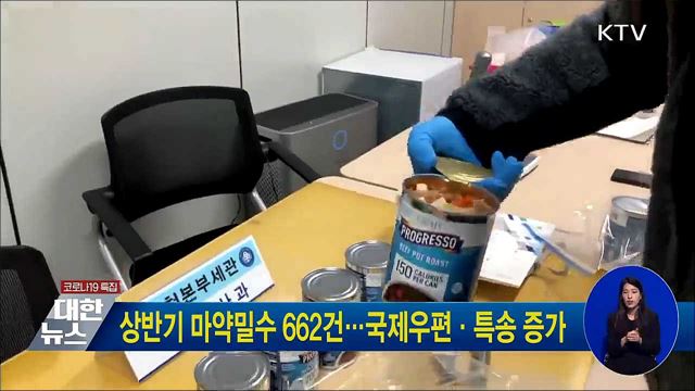 상반기 마약밀수 662건···국제우편·특송 증가