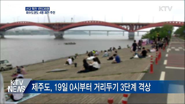 확진자 1천500명대···비수도권도 '4명 제한' 추진