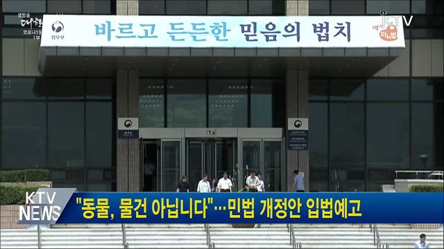 "동물, 물건 아닙니다"···민법 개정안 입법예고