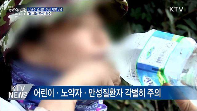 지난주 열사병 추정 사망 3명···'물·그늘·휴식' 준수