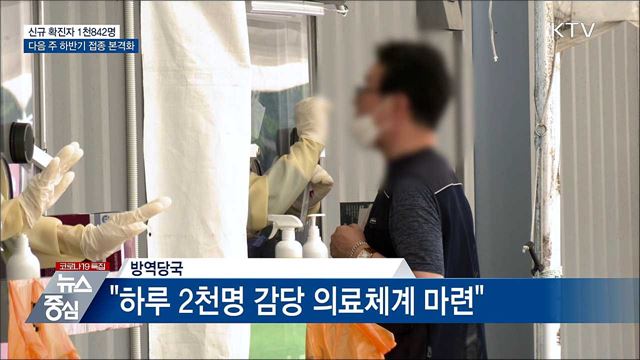 신규 1천842명···다음 주 하반기 접종 본격화