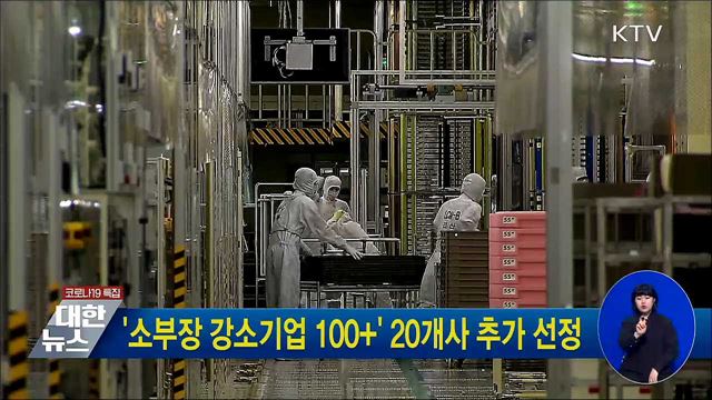'소부장 강소기업 100+' 20개사 추가 선정