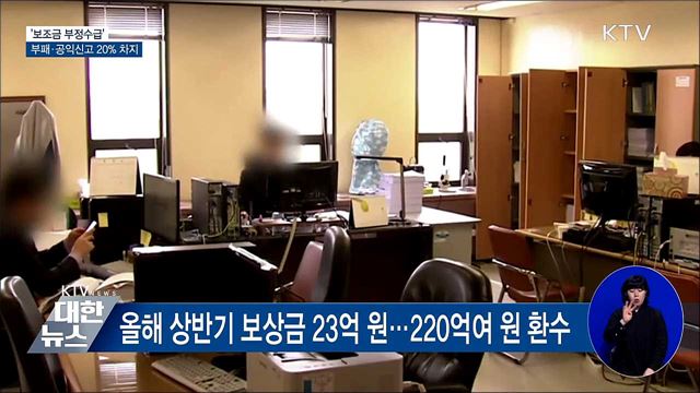 부패·공익신고 5건 중 1건은 '보조금 부정수급'