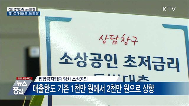 집합금지업종 임차 소상공인 대출한도 '2천만 원'