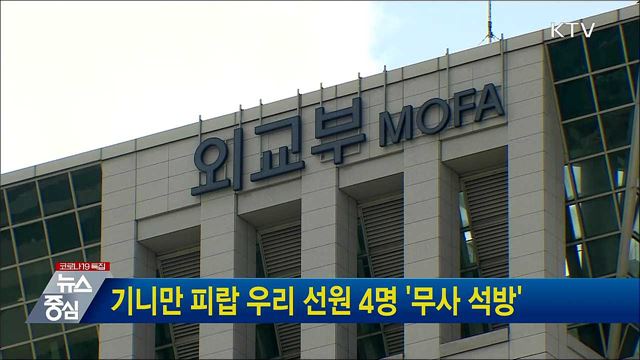 기니만 피랍 우리 선원 4명 '무사 석방'