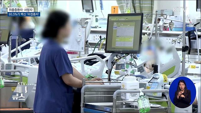 "위중증환자·사망자 93.5% 백신 미접종"
