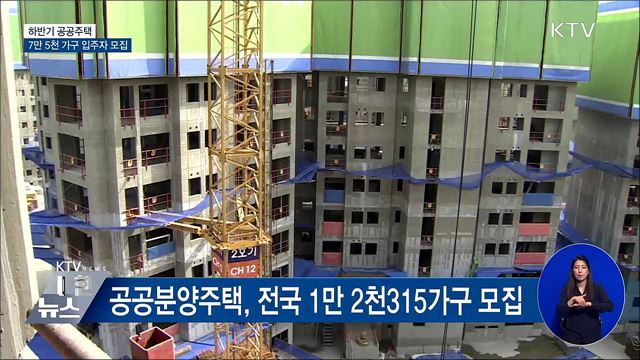 하반기 공공주택 7만 5천 가구 입주자 모집