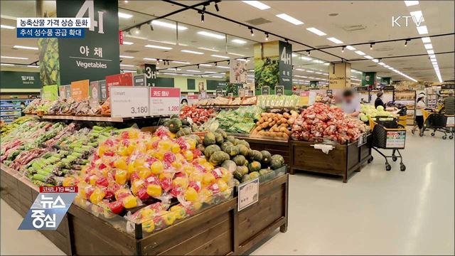 농축산물 가격 상승 둔화···추석 성수품 공급 확대